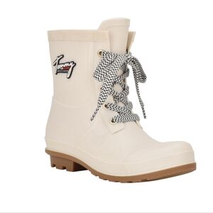 TOMMY HILFIGER TAMAR LACEUP WELLIES RAIN BOOTS 6M